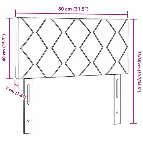Tête De Lit LED Avec Des Lumières À LED Noir 80 Cm Velours