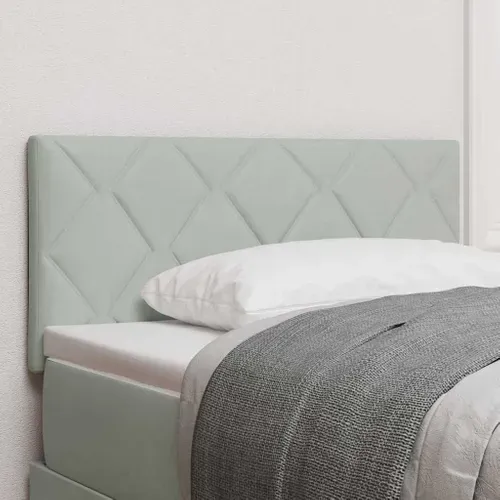 Tête De Lit LED Géométrique Gris Clair 90 Cm Velours