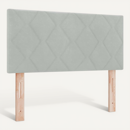 Tête De Lit LED Géométrique Gris Clair 90 Cm Velours