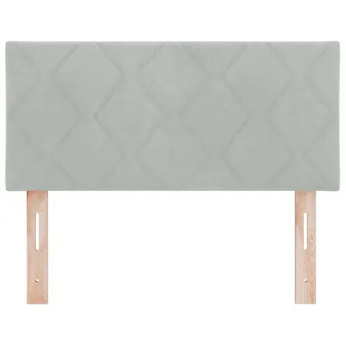 Tête De Lit LED Géométrique Gris Clair 90 Cm Velours