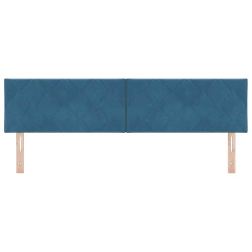 Tête De Lit LED Géométrique Bleu Foncé 180 Cm Velours