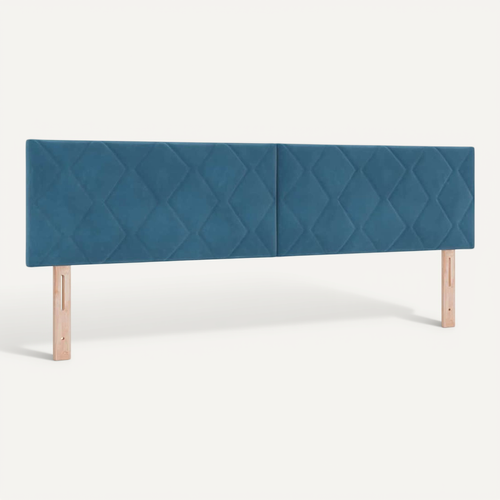Tête De Lit LED Géométrique Bleu Foncé 180 Cm Velours