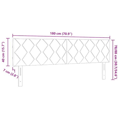 Tête De Lit LED Géométrique Bleu Foncé 180 Cm Velours
