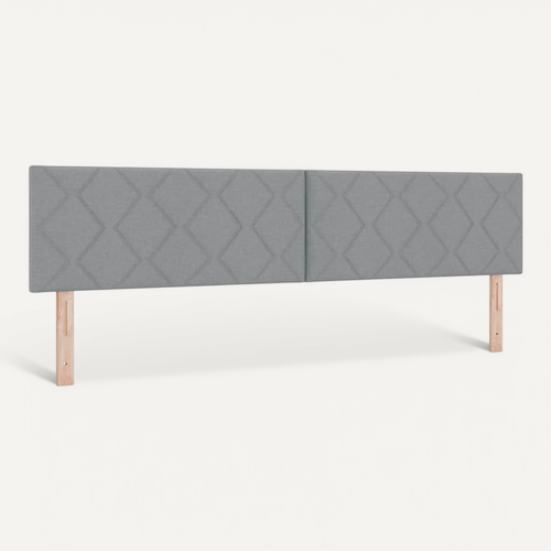 Tête De Lit Avec Des Lumières À LED Gris Clair 200 Cm Tissu