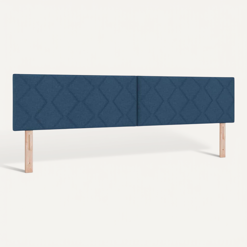 Tête De Lit Avec Des Lumières À LED Réglable Bleu 200 Cm Tissu