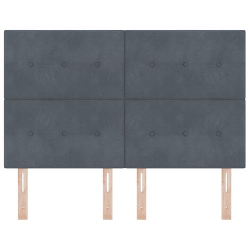 Tête De Lit Avec Des Lumières à LED Réglable Gris 80 Cm Velours