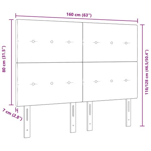 Tête De Lit Avec Des Lumières à LED Réglable Gris 80 Cm Velours