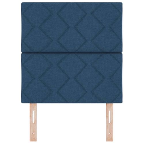 Tête De Lit Avec Des Lumières à LED Réglable Bleu 80 Cm Tissu