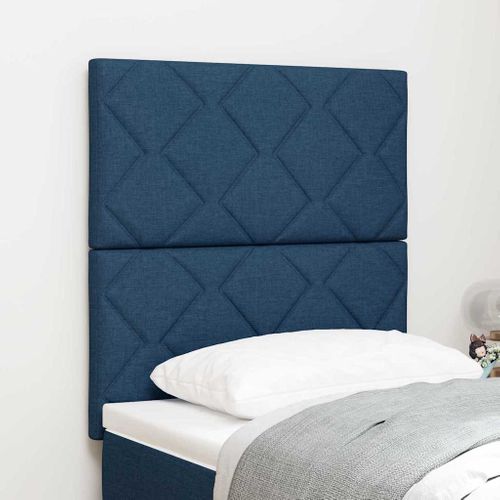 Tête De Lit Avec Des Lumières à LED Réglable Bleu 80 Cm Tissu
