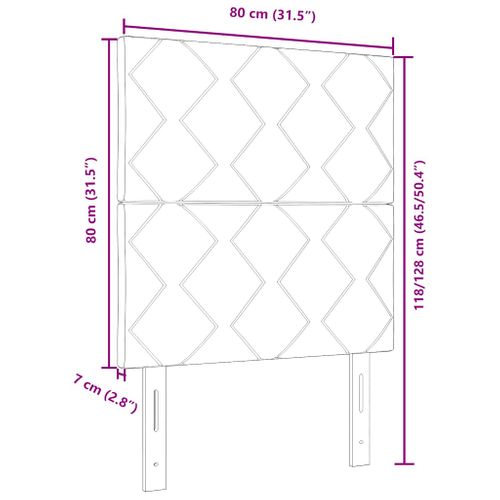 Tête De Lit Avec Des Lumières à LED Réglable Bleu 80 Cm Tissu