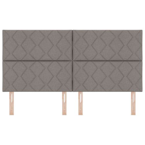 Tête De Lit Avec Des Lumières à LED Réglable Taupe 180 Cm Tissu