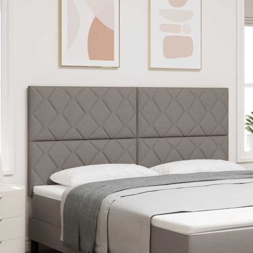 Tête De Lit Avec Des Lumières à LED Réglable Taupe 180 Cm Tissu