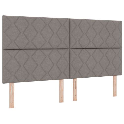 Tête De Lit Avec Des Lumières à LED Réglable Taupe 180 Cm Tissu