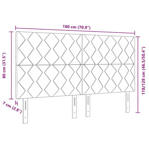 Tête De Lit Avec Des Lumières à LED Réglable Taupe 180 Cm Tissu