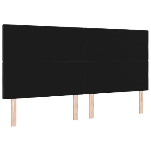 Tête De Lit Avec Tête De Lit Noir 200 Cm Tissu