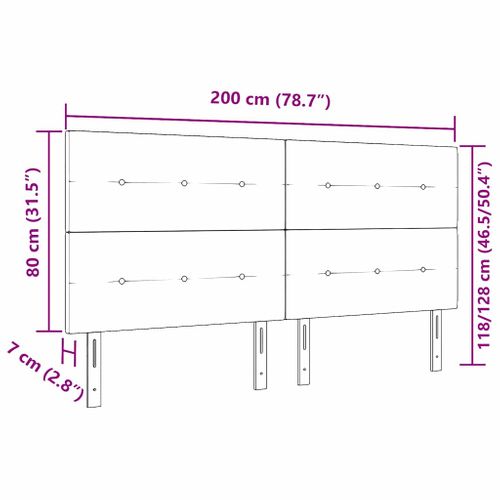 Tête De Lit Avec Tête De Lit Noir 200 Cm Tissu