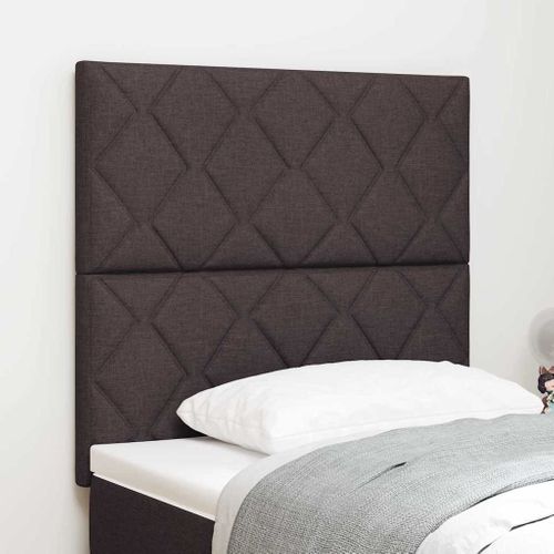Tête De Lit En Tissu Géométrique Marron Foncé 90 Cm Tissu