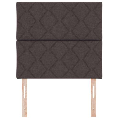 Tête De Lit En Tissu Géométrique Marron Foncé 90 Cm Tissu