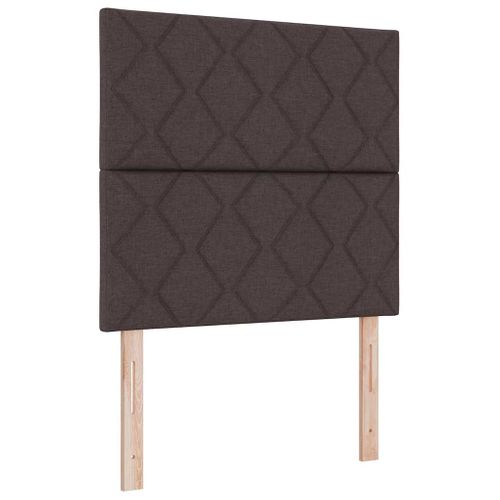 Tête De Lit En Tissu Géométrique Marron Foncé 90 Cm Tissu