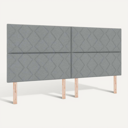 Tête De Lit En Tissu Géométrique Gris Clair 200 Cm Tissu