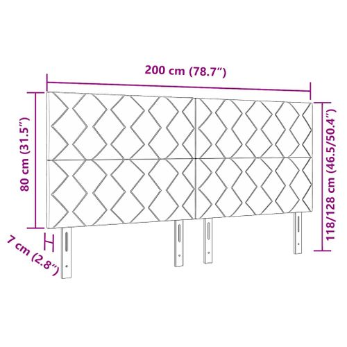 Tête De Lit En Tissu Géométrique Gris Clair 200 Cm Tissu