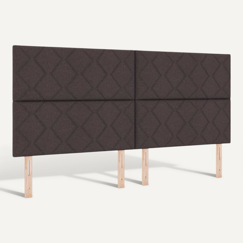 Tête De Lit Marron Foncé 200 Cm Tissu