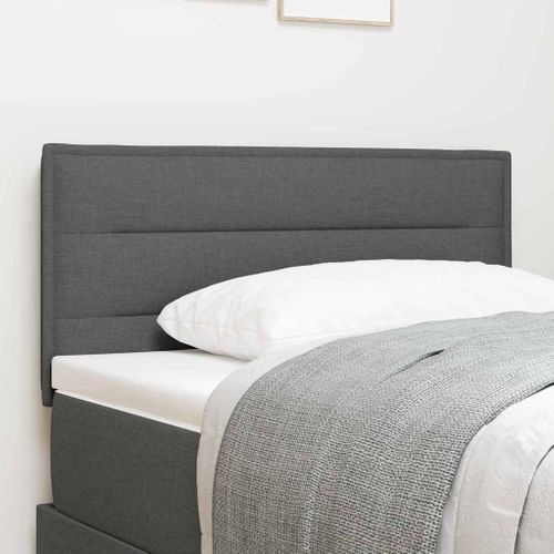 Tête De Lit LED Avec Des Lumières à LED Gris Foncé 80 Cm Tissu