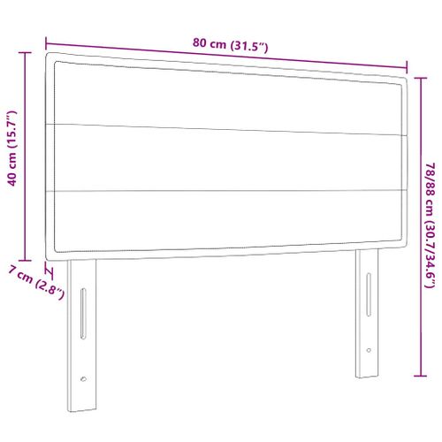 Tête De Lit LED Avec Des Lumières à LED Taupe 80 Cm Tissu