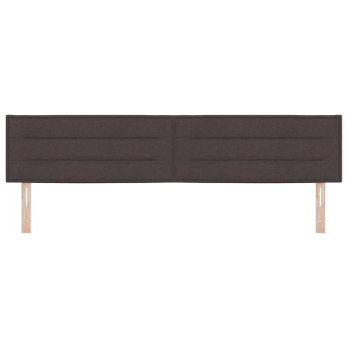 Tête De Lit LED Montage Mural Marron Foncé 200 Cm Tissu