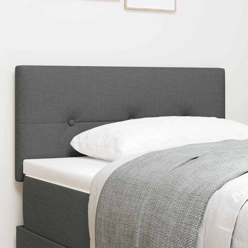 Tête De Lit LED Avec Des Lumières À LED Gris Foncé 90 Cm Tissu