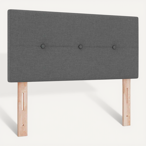 Tête De Lit LED Avec Des Lumières À LED Gris Foncé 90 Cm Tissu