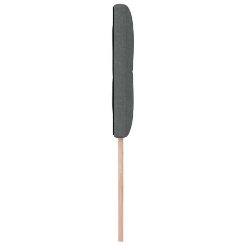 Tête De Lit LED Avec Des Lumières À LED Gris Foncé 90 Cm Tissu