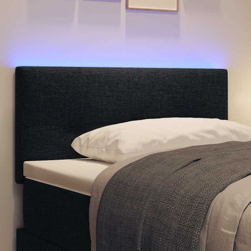 Tête De Lit LED Avec Des Lumières À LED Noir 90 Cm Tissu