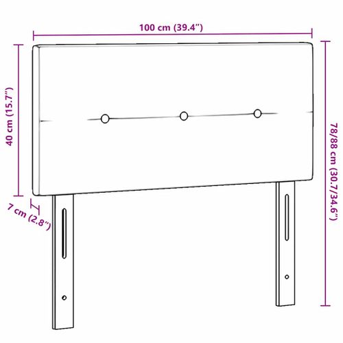 Tête De Lit Avec Des Lumières À LED Vert 100 Cm Velours