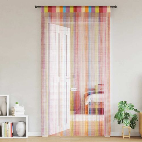 Rideaux à Fils 2 Pièces Multicolore 100x250 Cm