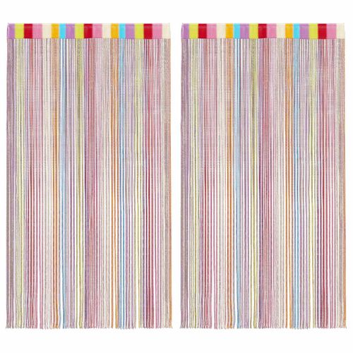 Rideaux à Fils 2 Pièces Multicolore 100x250 Cm