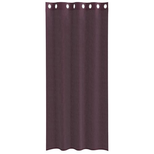 Rideaux En Voile Avec Oeillets 2 Pièces Violet 140x245 Cm