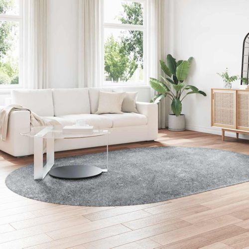 Tapis Shaggy À Poils Longs Navarra Gris Clair 300x200 Cm