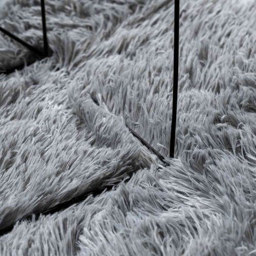 Tapis Shaggy À Poils Longs Navarra Gris Clair 300x200 Cm