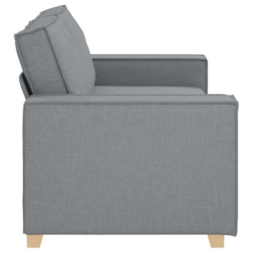 Canapé 2 Places Gris Clair 140 Cm Tissu