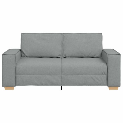 Canapé 2 Places Gris Clair 140 Cm Tissu