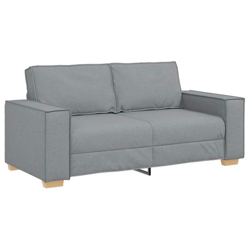 Canapé 2 Places Gris Clair 140 Cm Tissu