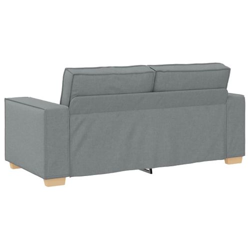 Canapé 2 Places Gris Clair 140 Cm Tissu