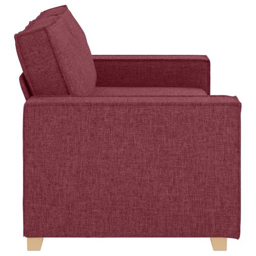Canapé 2 Places Rouge Vin 140 Cm Tissu