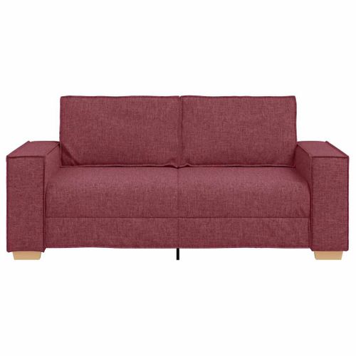 Canapé 2 Places Rouge Vin 140 Cm Tissu