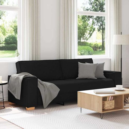 Canapé 3 Places Noir 180 Cm Tissu