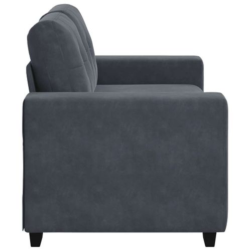 Canapé Causeuse Gris Foncé 120 Cm Velours
