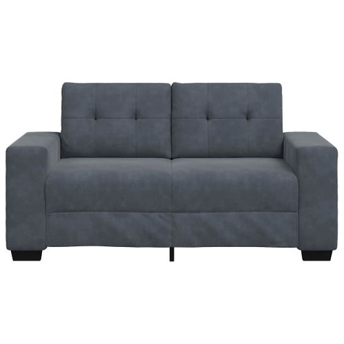 Canapé Causeuse Gris Foncé 120 Cm Velours