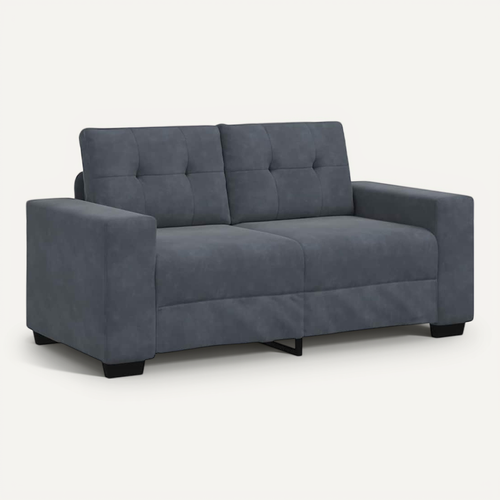 Canapé Causeuse Gris Foncé 120 Cm Velours