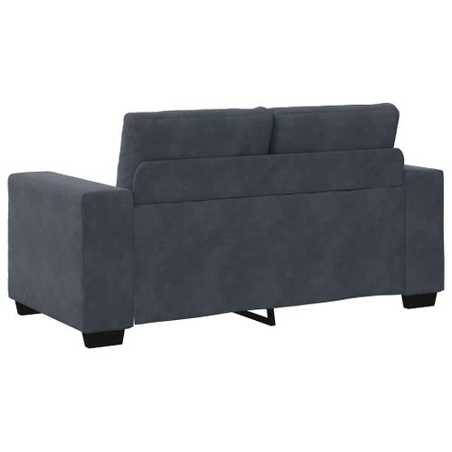 Canapé Causeuse Gris Foncé 120 Cm Velours